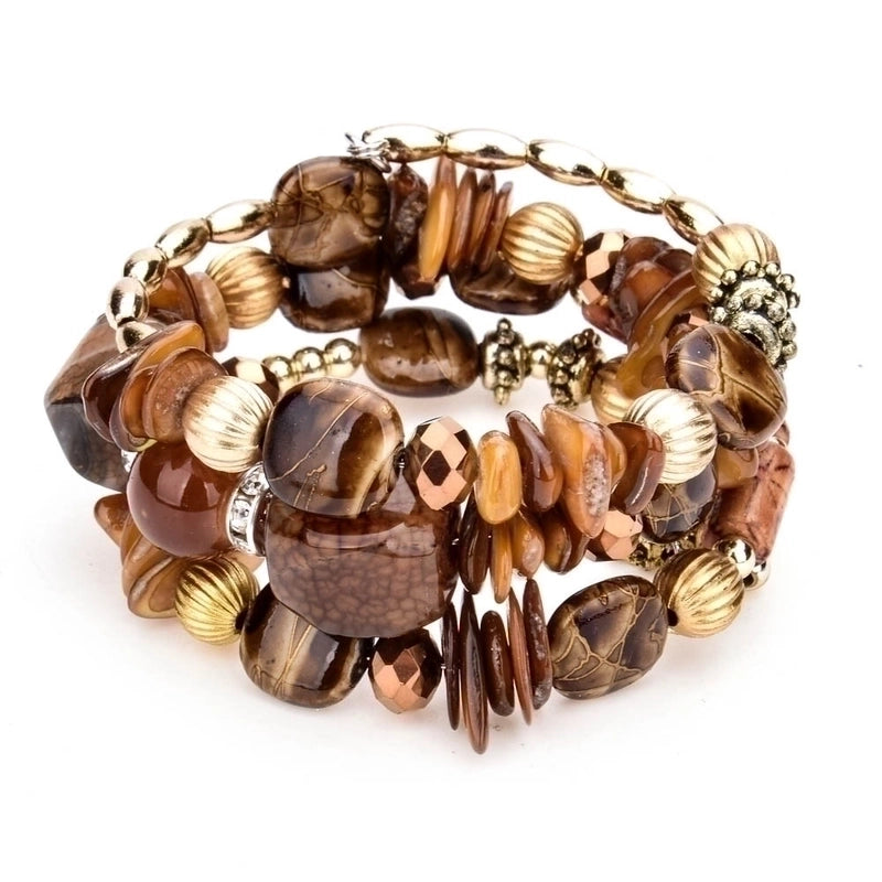 Fashion Geometric Color Block Alloy Natural Stone Women's Bracelets