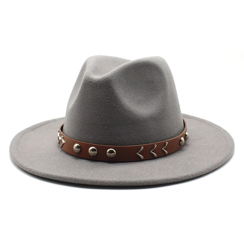 Wool Top Hat Autumn And Winter Casual Big Brim Men's And Women's Retro Felt Hat Fashion Trend Jazz Hat