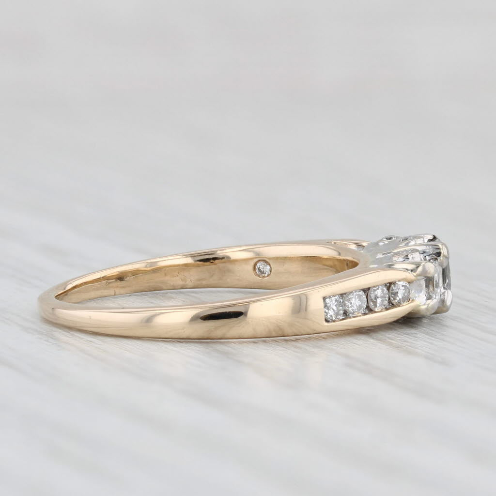 0.61ctw Princess Diamond Engagement Ring 14k Yellow Gold Size 7