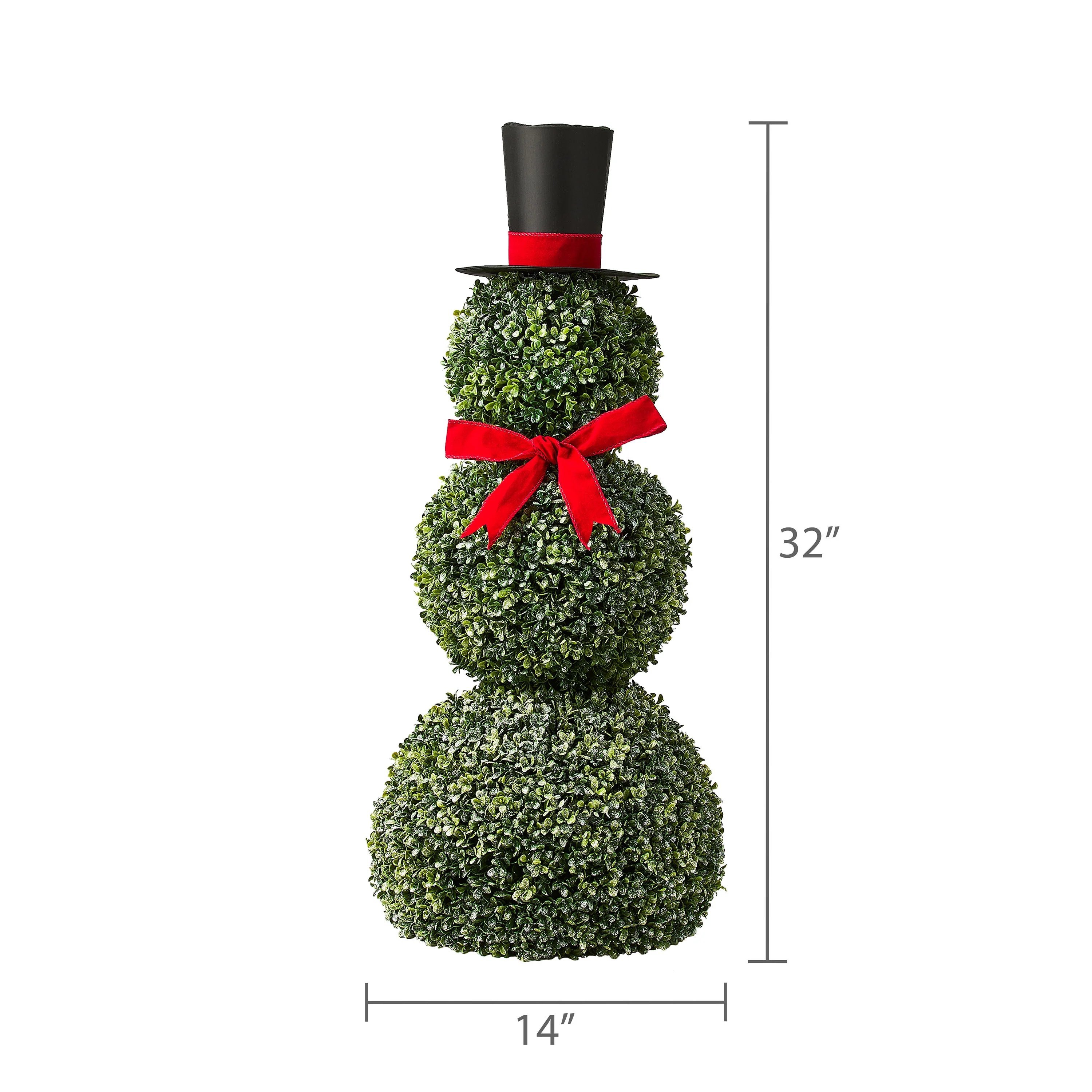 🎅Christmas Limited Sale🔥Snowman Boxwood Topiary Christmas Indoor/Outdoor Decoration, 32