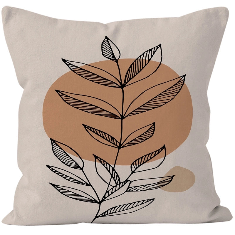 Preppy Style Minimalist Classic Style Color Block Super Short Velvet Pillow Cases