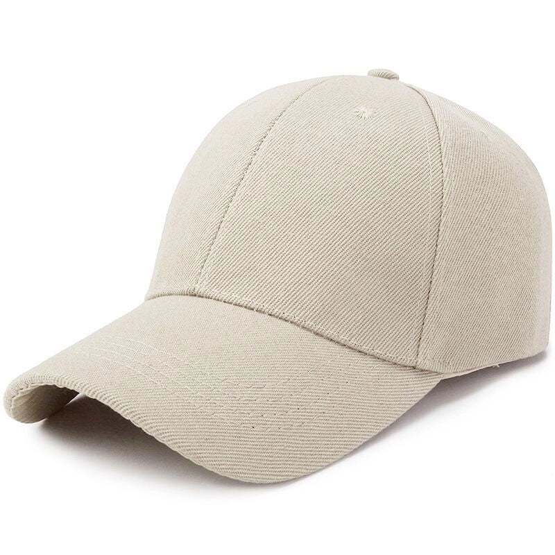 Women's Minimalist Solid Color Printing Curved Eaves Baseball Cap