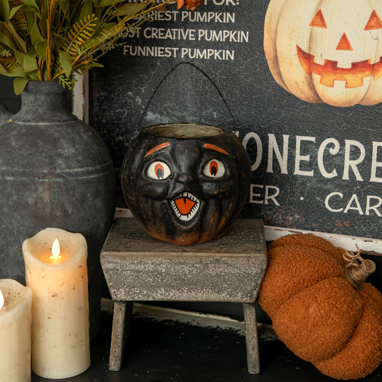 Black Pumpkin Bucket