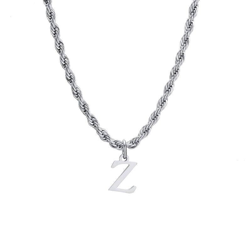 Minimalist Letter Stainless Steel Gold Plated Pendant Necklace