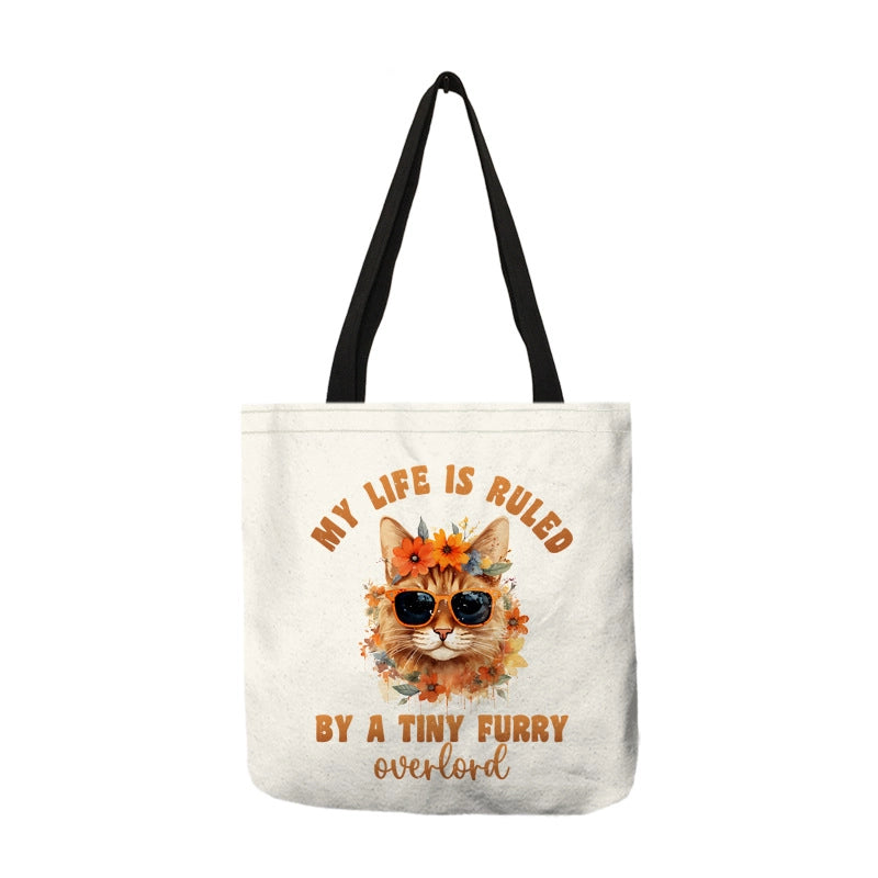 Cat-lovers Printed Shoulder Bag Large Capacity Shopping Bag Tiktok One-piece Delivery