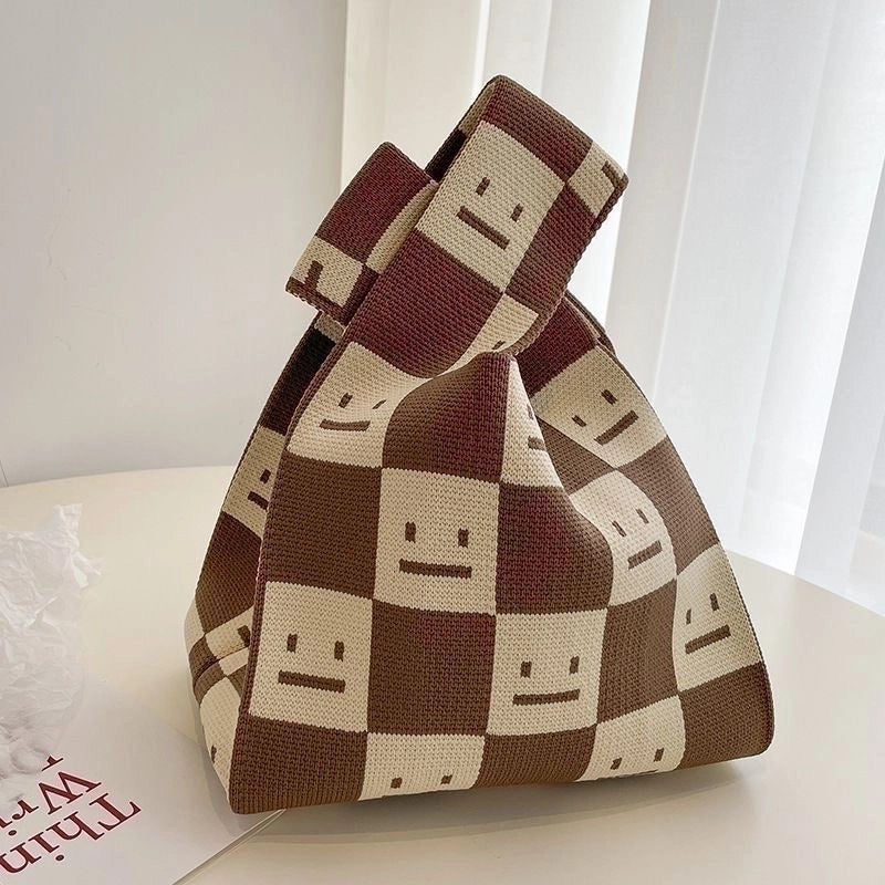 Women's Knit Printing Animal Elegant Square Open Square Bag