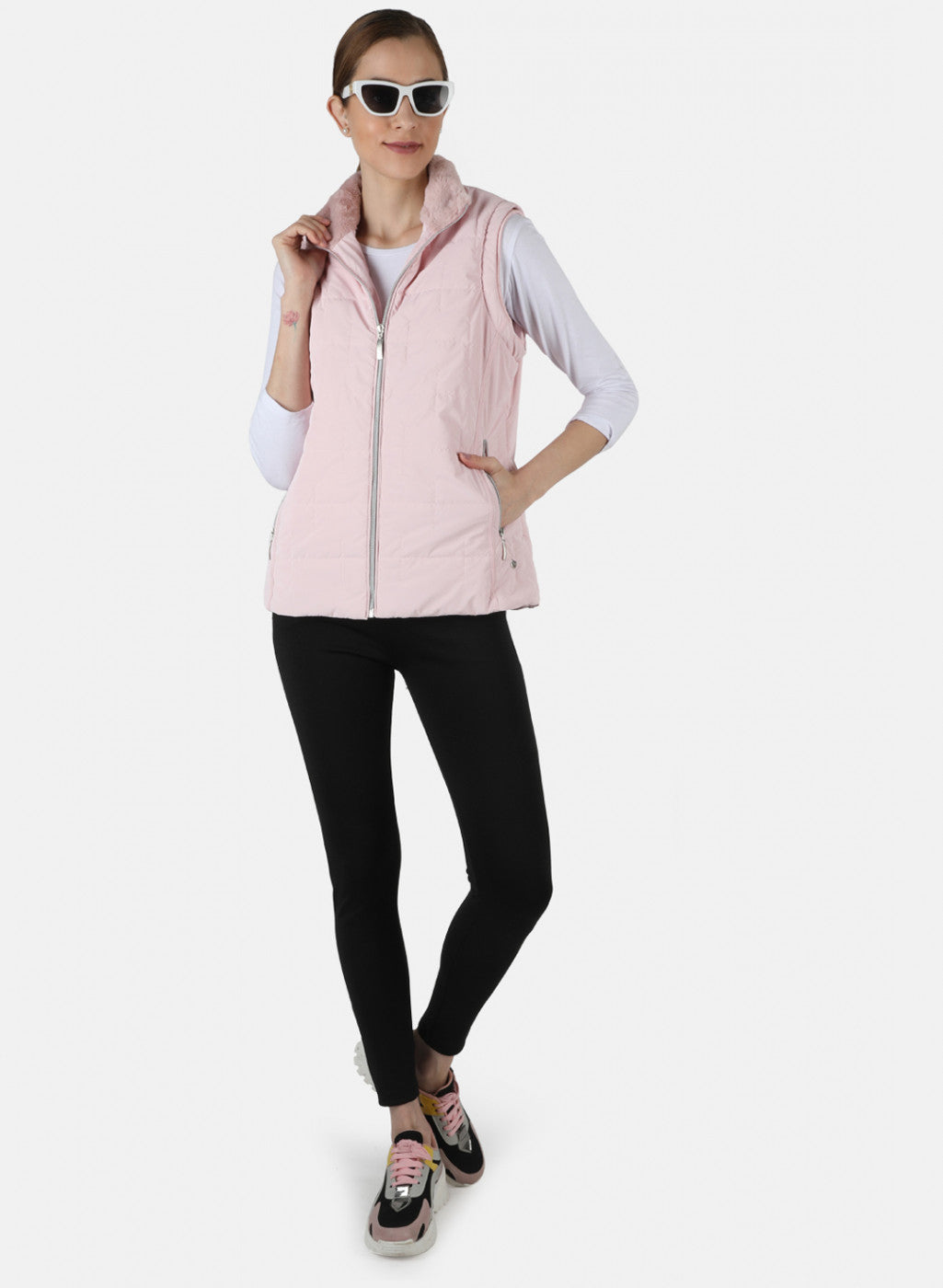 Women Pink Solid Jacket