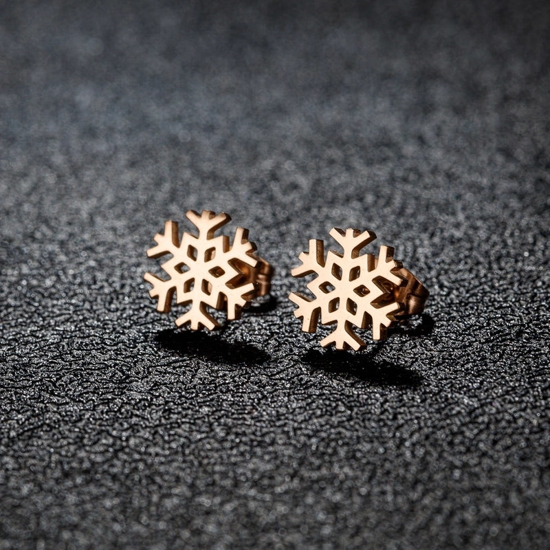 1 Pair Minimalist Classic Style Geometric Polishing Plating 304 Stainless Steel 18K Gold Plated Ear Studs