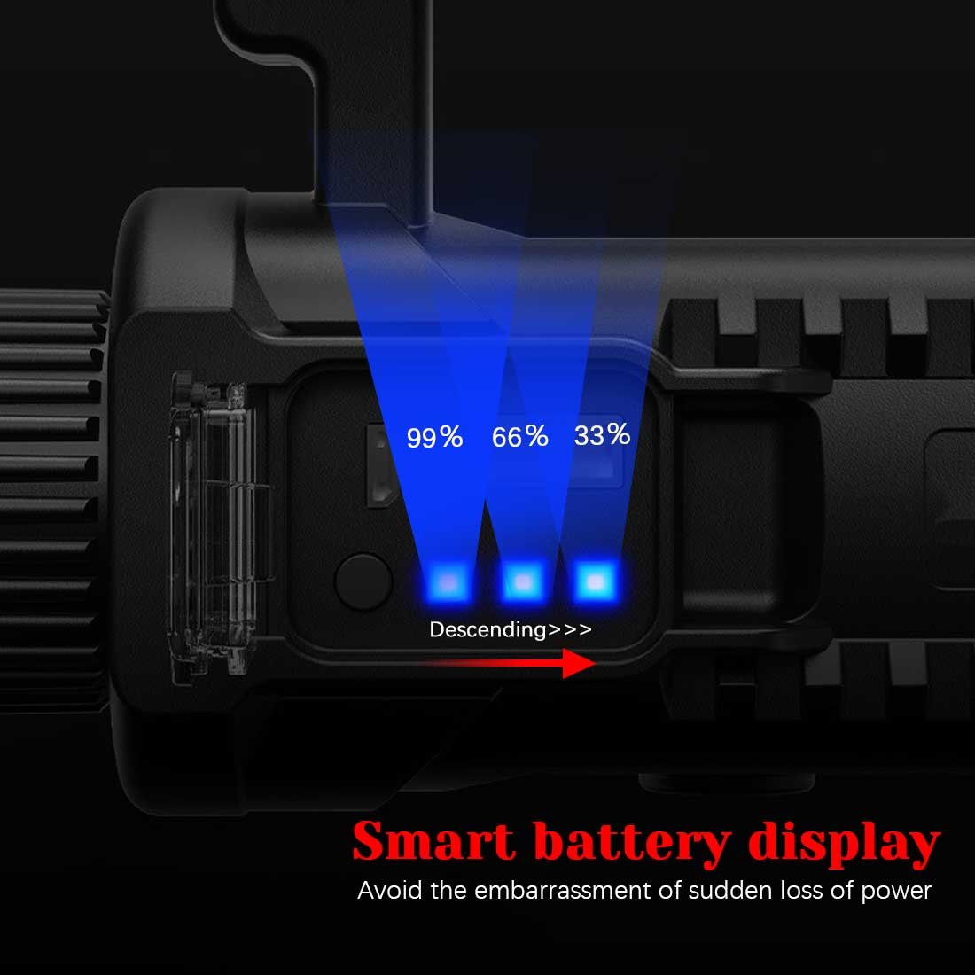 Rechargeable Handheld Spotlight Flashlight 90000 High Lumens