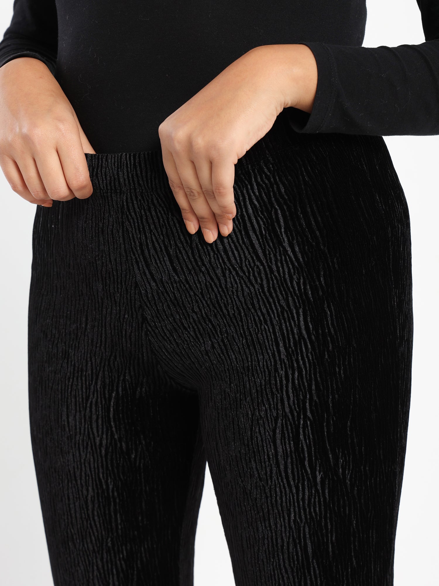 Textured Flared Pants