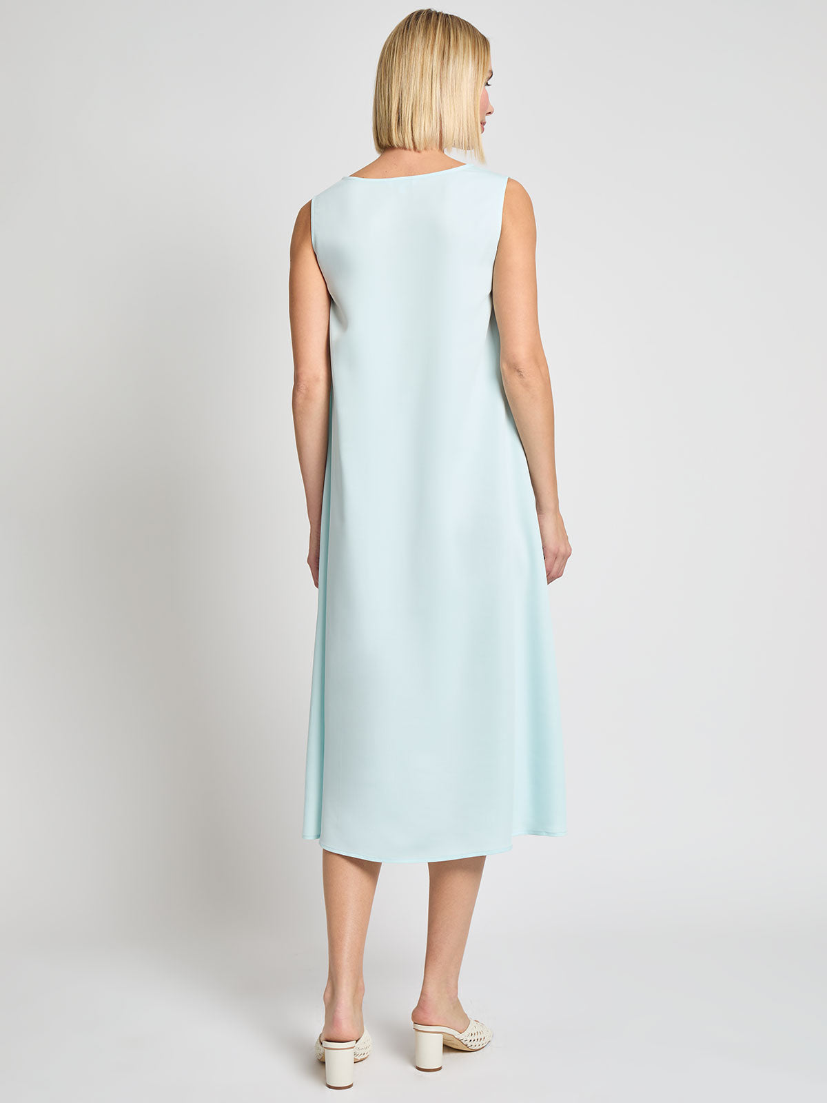 Floral Embroidered Crepe de Chine Maxi Dress - Modern Fit