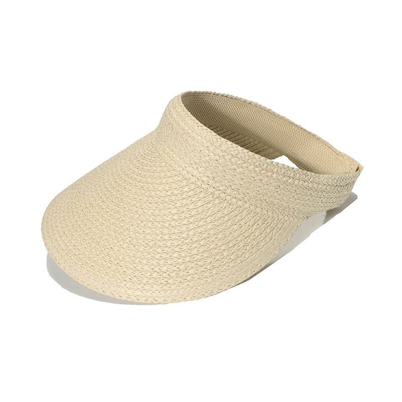 Women's Korean Style Solid Color Curved Eaves Sun Hat