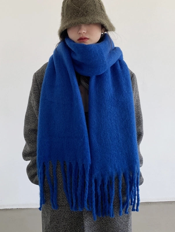 Brown Striped Scarf Women's Autumn And Winter  Trendy Winter Warm Imitation Cashmere Windproof Scarf For Students