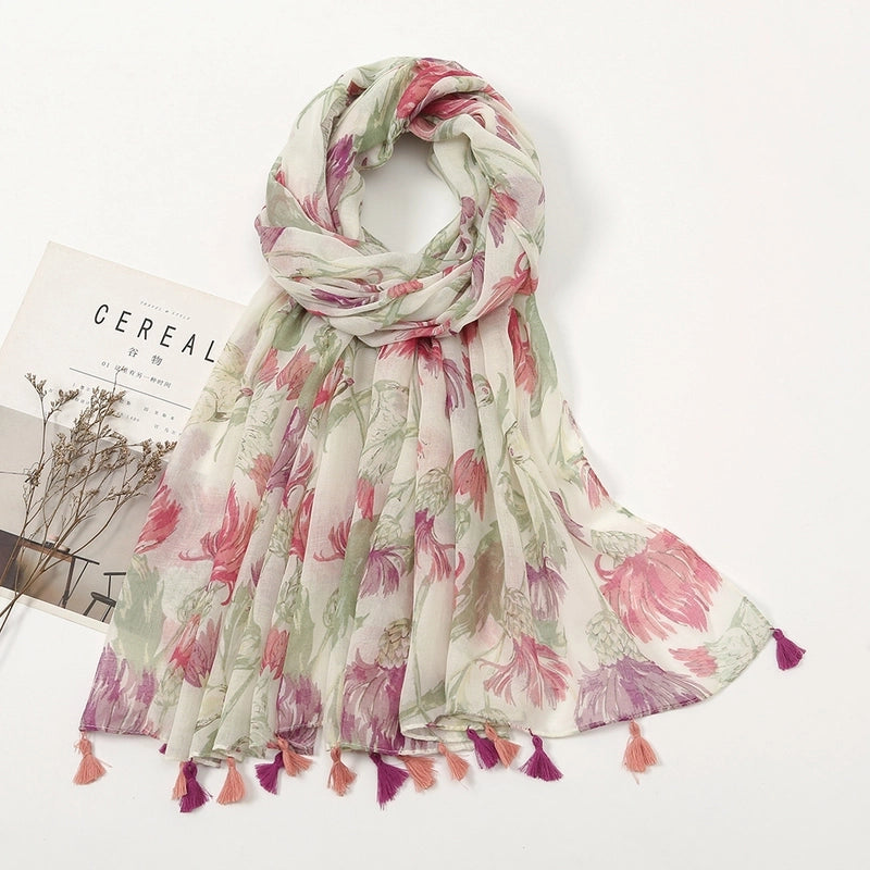 Unisex Vacation Sweet Geometric Polyester Scarf