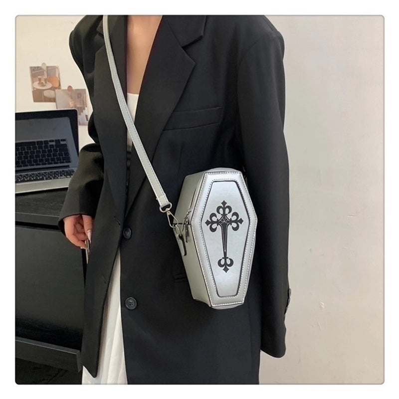 Women's Small Pu Leather Cross Classic Style Square Zipper Shoulder Bag