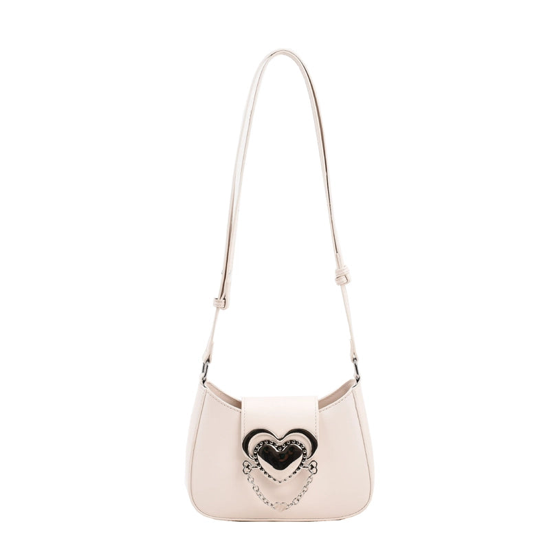 Women's Medium Pu Leather Solid Color Streetwear Square Zipper Underarm Bag