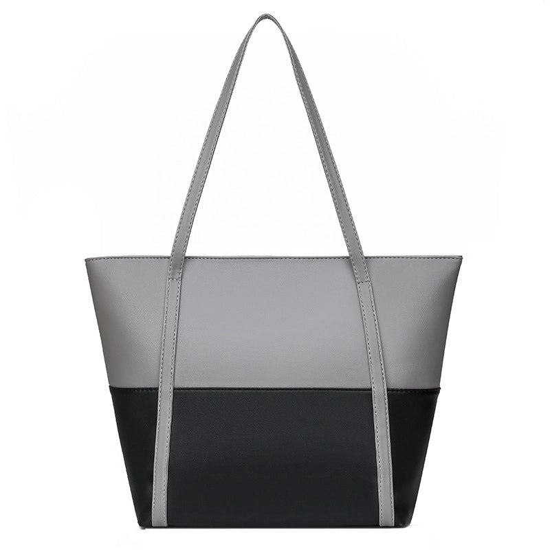 Soft Leather Big Bag Women's New  Simple Stitching Handbag Large Capacity Shoulder Bag Tote Bag Women's Bag