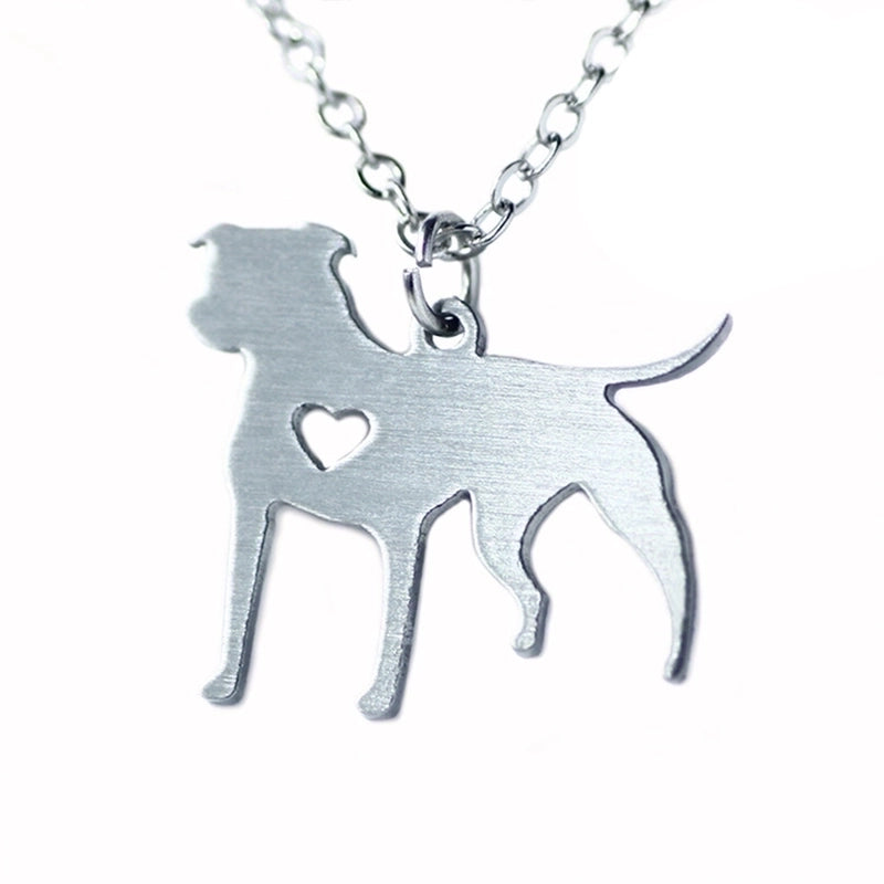 304 Stainless Steel Cute Slice Polishing Animal Dog Necklace Titanium Steel Necklace