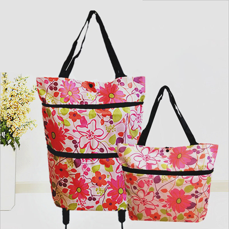 Foldable Shopping Trolley Tote Bag