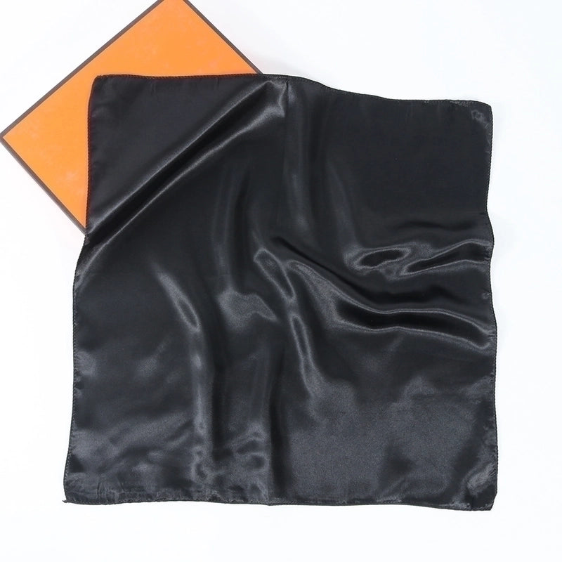 Women's Minimalist Solid Color Polyester Silk Scarf
