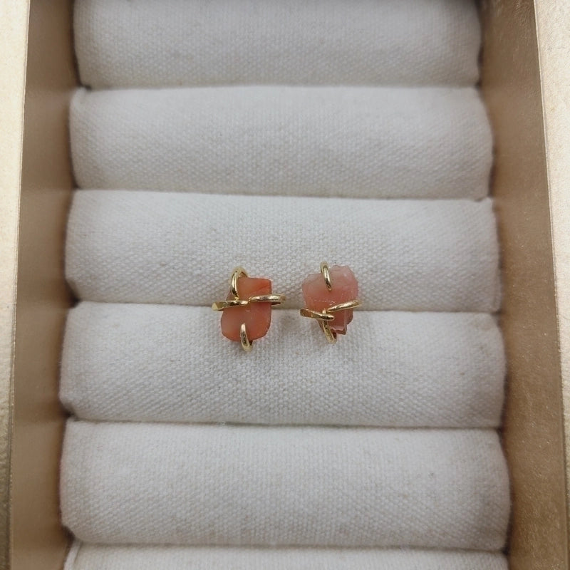 2 Pieces Minimalist Geometric Plating Crystal Ear Studs