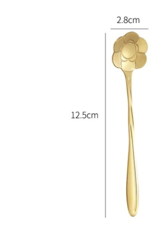 Casual Flower Stainless Steel Spoon