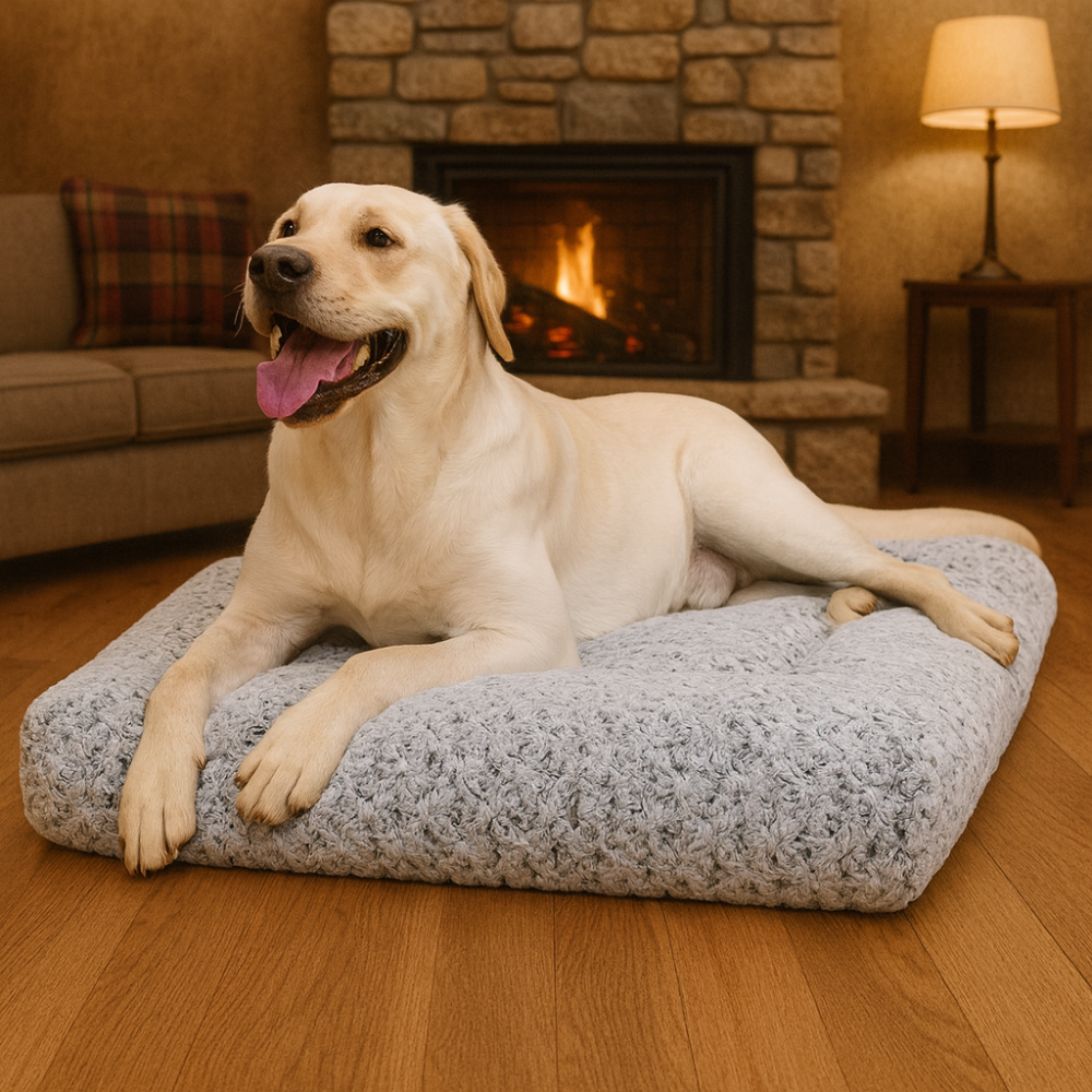 Washable Dog Bed Deluxe Plush Dog Crate Beds