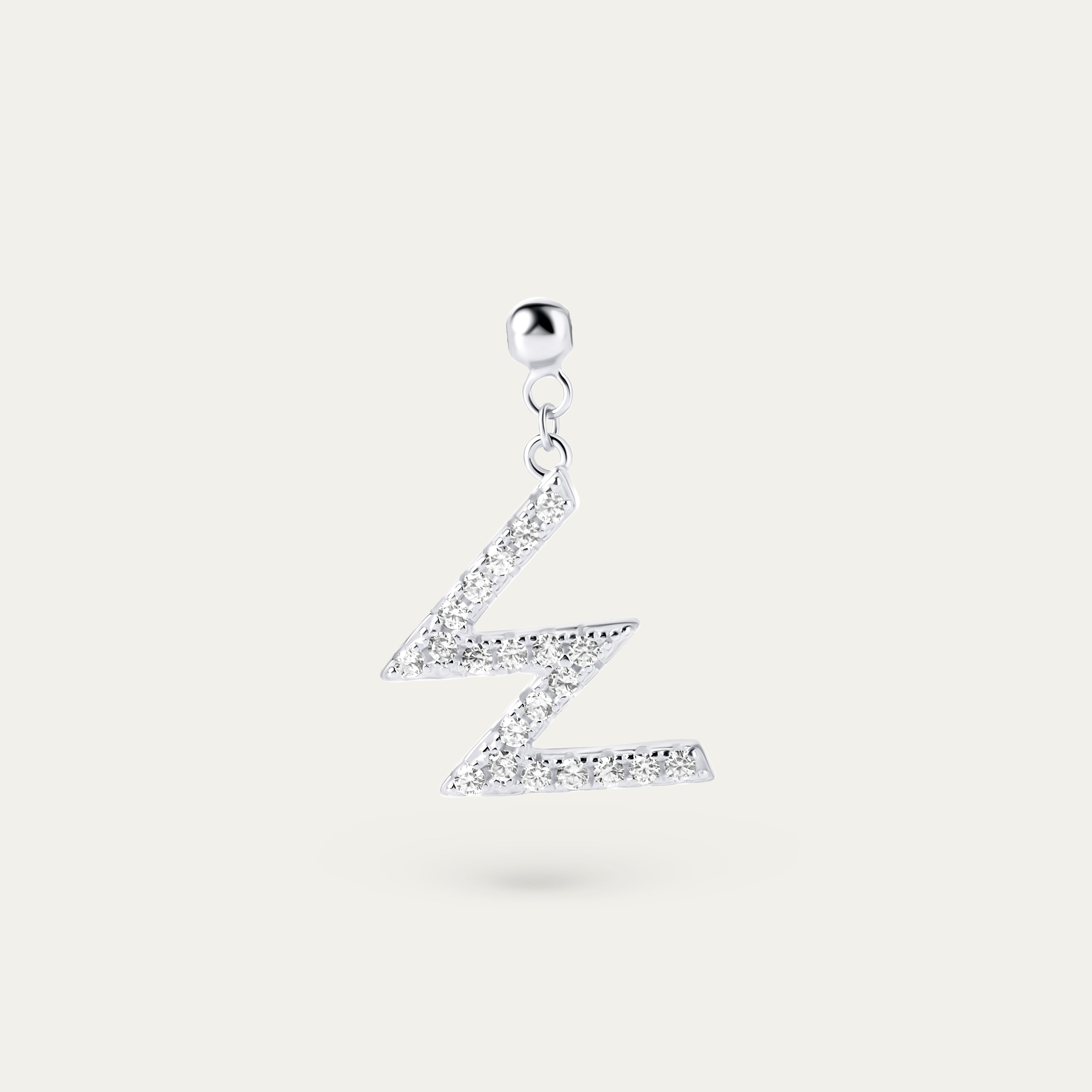 Onoma W CZ Charm (925 Sterling Silver)