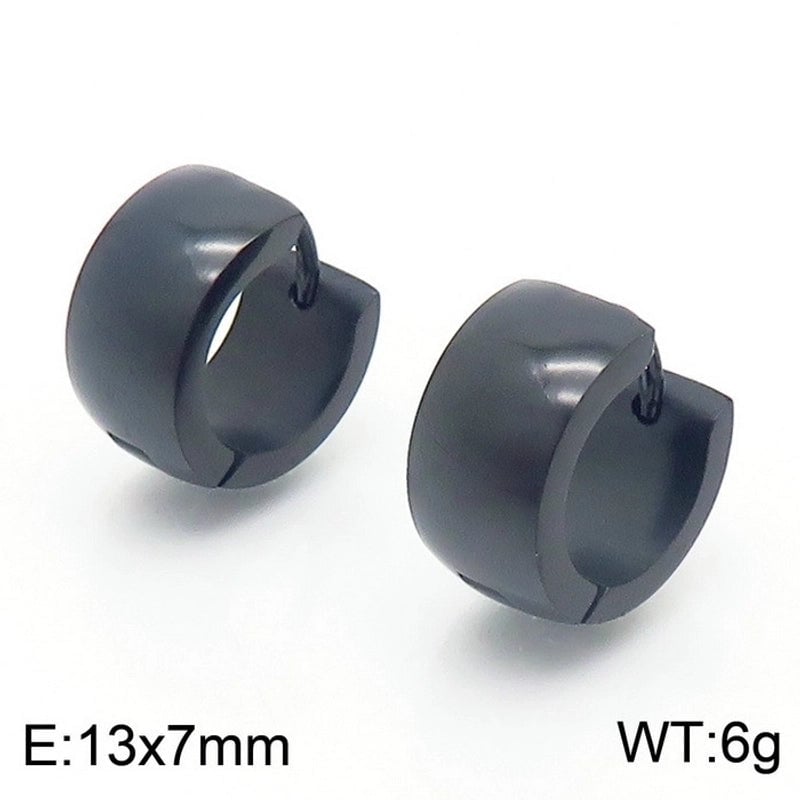 1 Pair Luxurious Solid Color Plating Inlay Stainless Steel Zircon 18K Gold Plated Earrings