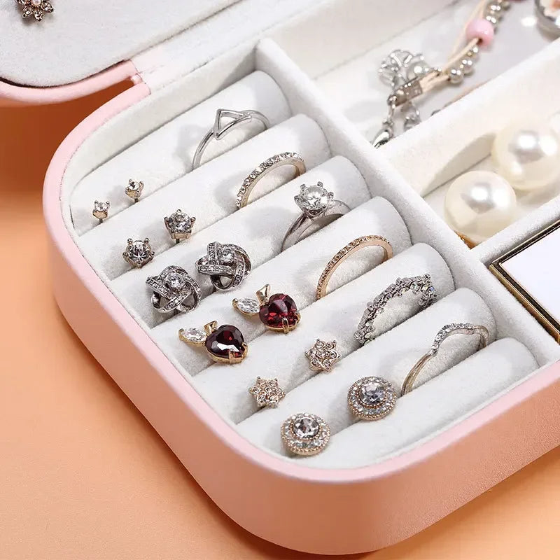 Compact Portable Travel Jewelry Case.