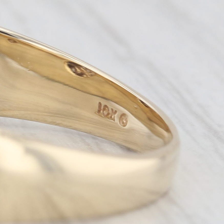 0.25ctw Diamond Men's Ring 10k Yellow Gold Size 10.75 Wedding Band