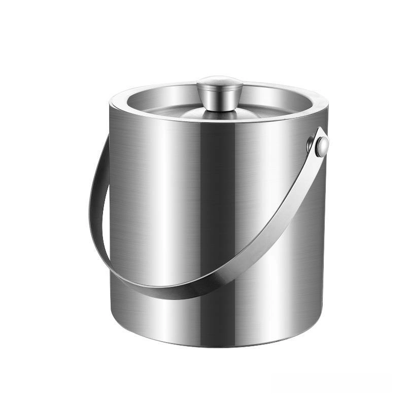 304 Stainless Steel Ice Barrel Ice Bucket Bar KTV Commercial Household Small Ice Grain Beer Bucket Storage Bucket