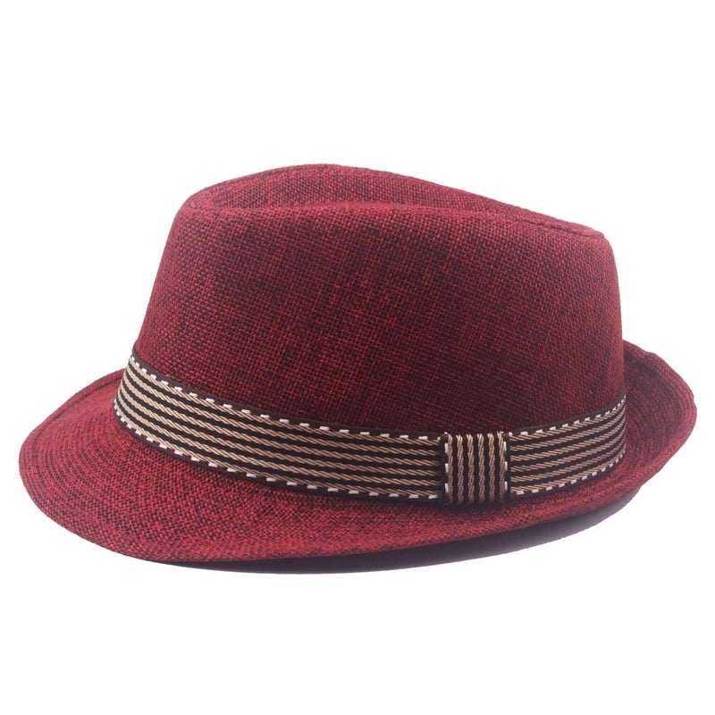 Children Unisex Vintage Style Stripe Fedora Hat