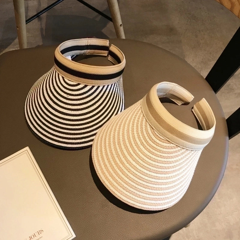 Women's Minimalist Color Block Flat Eaves Sun Hat