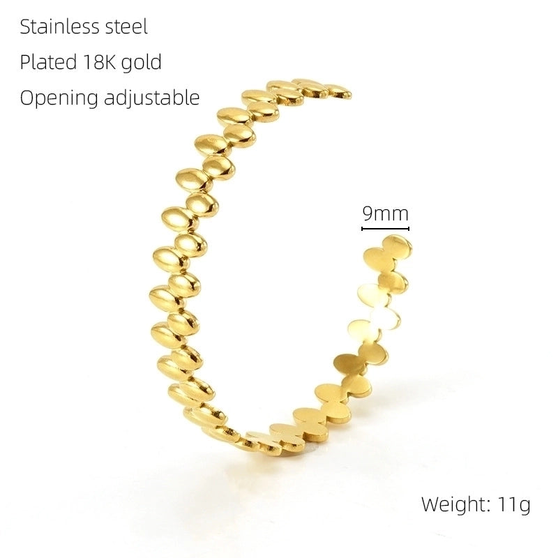 Retro Geometric Snake Stainless Steel Bangle