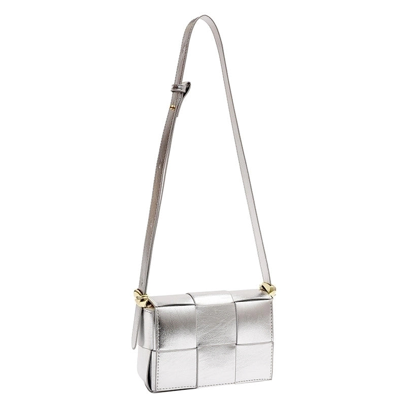 Women's Medium Pu Leather Solid Color Elegant Classic Style Square Magnetic Buckle Shoulder Bag Crossbody Bag