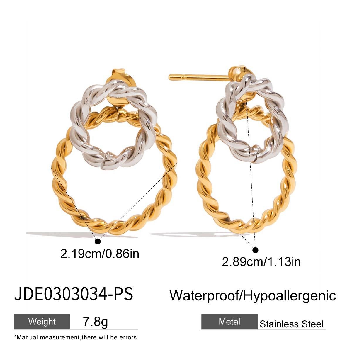 Stainless Steel Hoop Earrings Earrings Design Niche Earrings Female Titanium Steel
