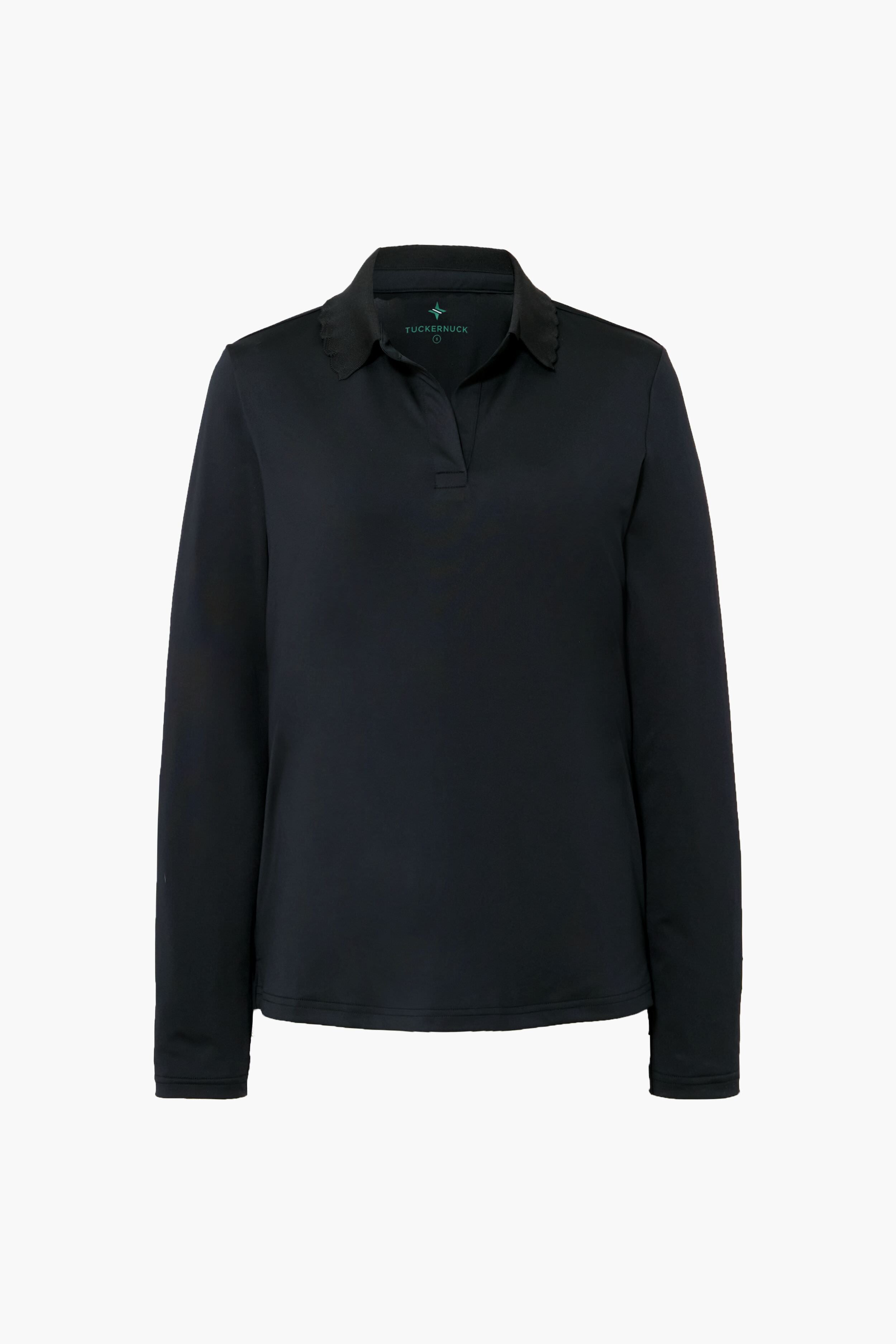 Black Long Sleeve Caroline Polo
