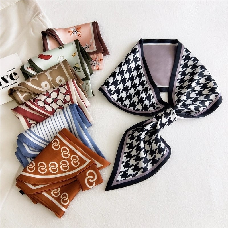 Fashion Printing Small Silk Scarf