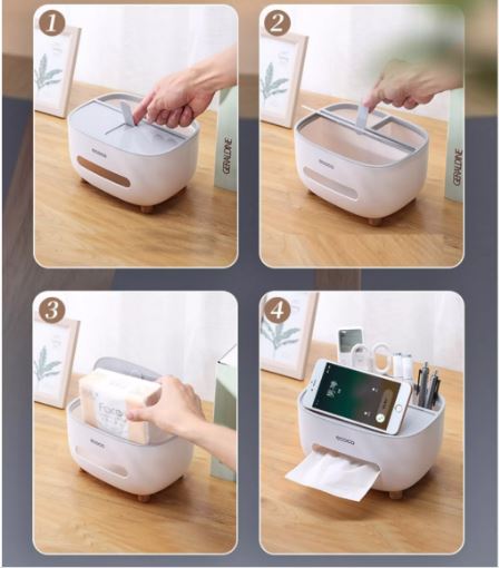 Versatile Desktop Tissue Box. Stylish Tissue Case