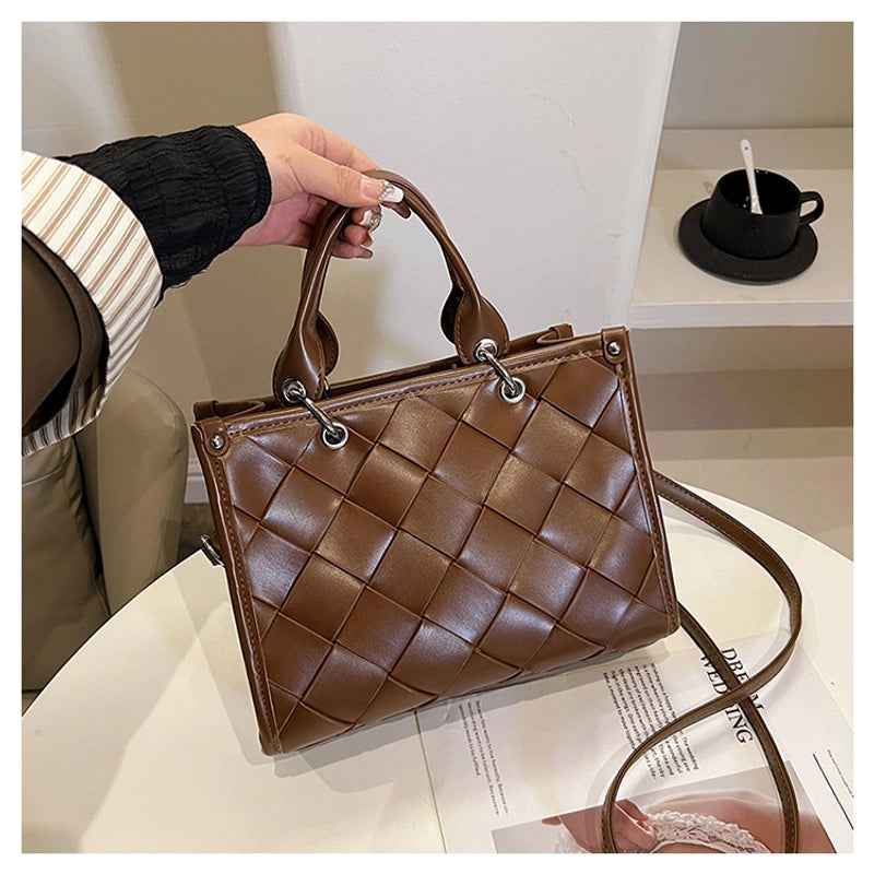 Women's Medium Pu Leather Solid Color Streetwear Zipper Handbag