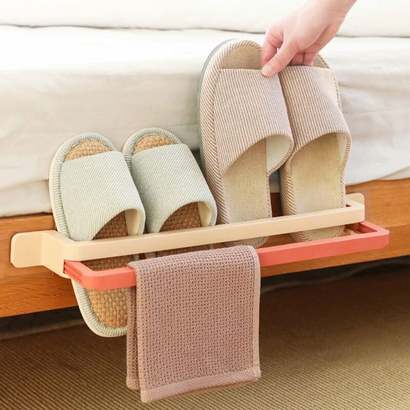 🔥HOT SALE - 49% OFF🔥No Punching Bathroom Slipper Rack Towel Rack