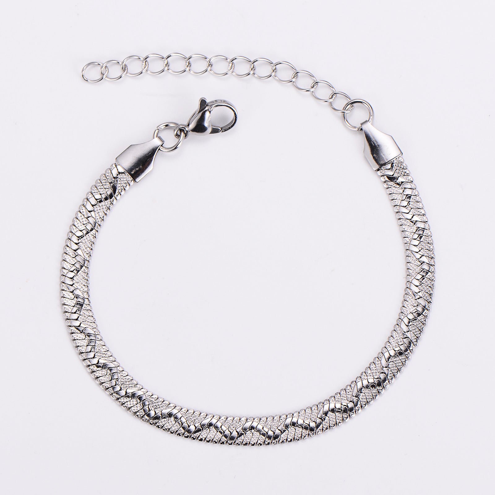 Aml Stainless Steel Batch Pattern Blade Sweater Chain Simple Ladies Clavicle Chain Fashion Flat Snake Stainless Steel Snake