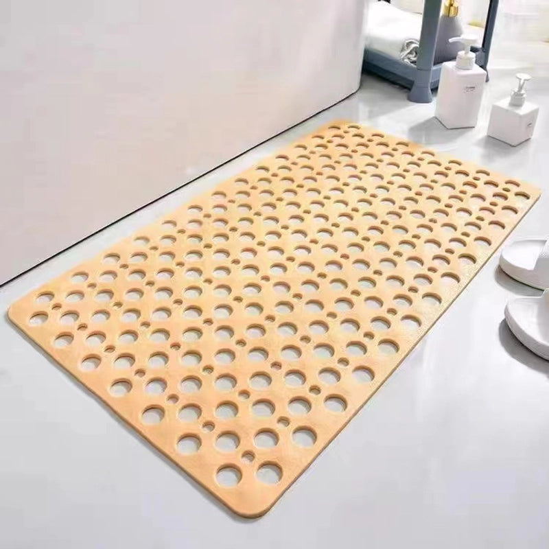 Bathroom Non-slip Mat Round Hole Leaking Non-slip Floor Mat With Suction Cup Shower Room Bathroom Bath Hydrophobic Floor Mat