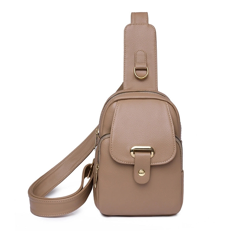 Women's Streetwear Solid Color Pu Leather Waist Bags