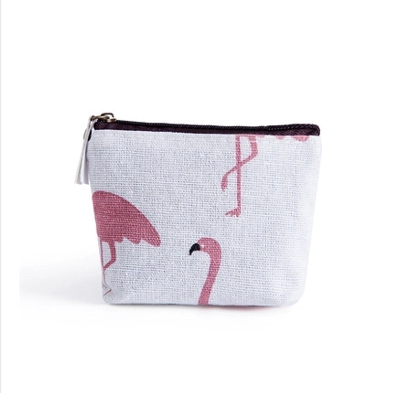Unisex Animal Canvas Zipper Coin Purses