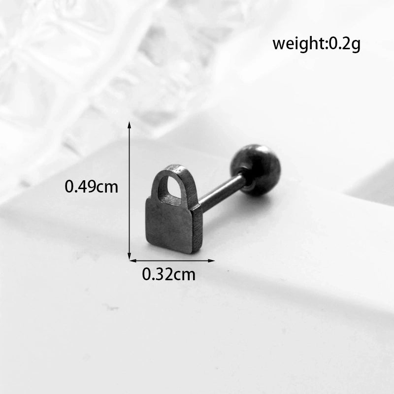 Ear Cartilage Rings & Studs Geometric 316L Stainless Steel  Plating