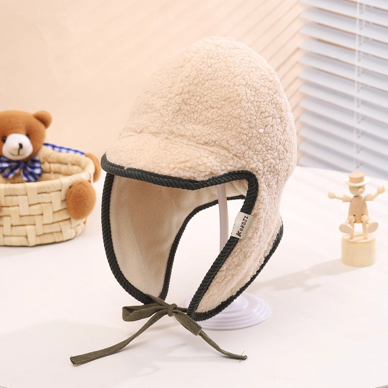 Children Unisex Cute Minimalist Color Block Trapper Hat