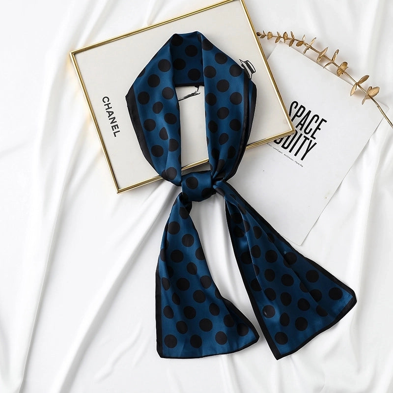 Women's Sweet Lattice Satin Silk Scarves