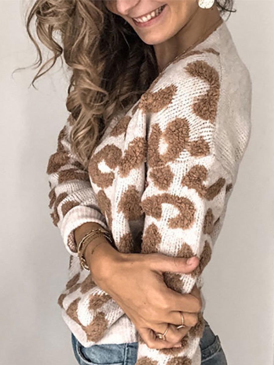 Leopard Jacquard Sweater